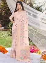 Cotton Pink  Traditional Wear Weaving Saree